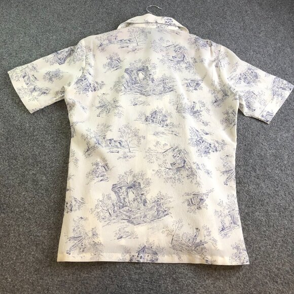 McGregor Hawaiian Camp Shirt Mens Medium USA Made Italian Countryside 50s 60s - Picture 8 of 12